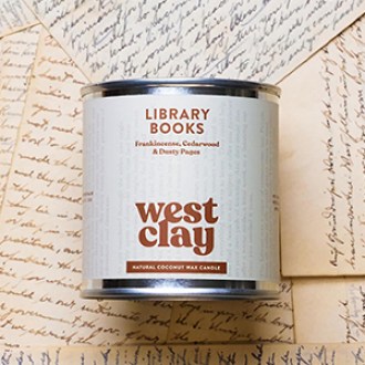 West Clay Company  Library Books Candle
