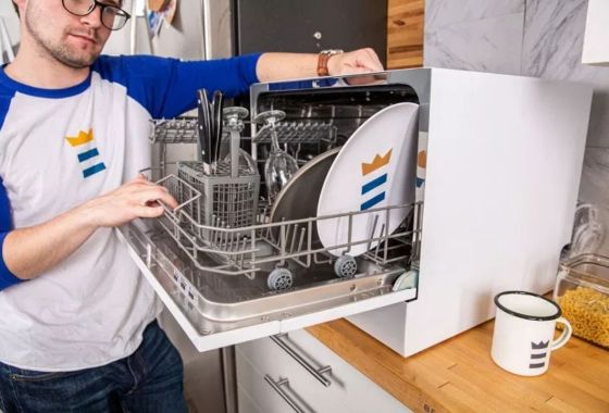 Do you have to rinse dishes before loading them in the dishwasher to sanitize them?