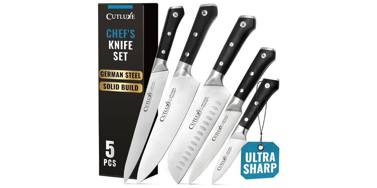 Cutluxe Slicing Carving Knife &amp; Chef's Knife Set
