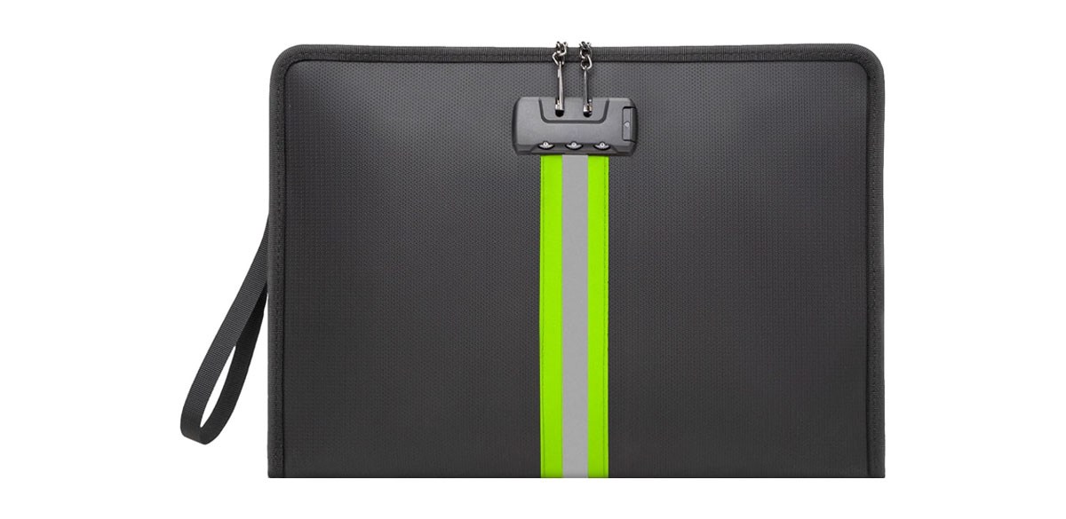 Ninitch 5200℉ Fireproof Waterproof Document Bag with Lock and Zipper