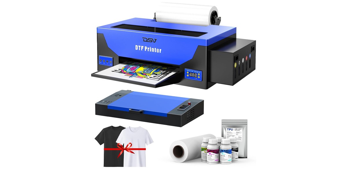 DSV DTF Printer A3 L1800 Transfer Printing Machine with roll feeder