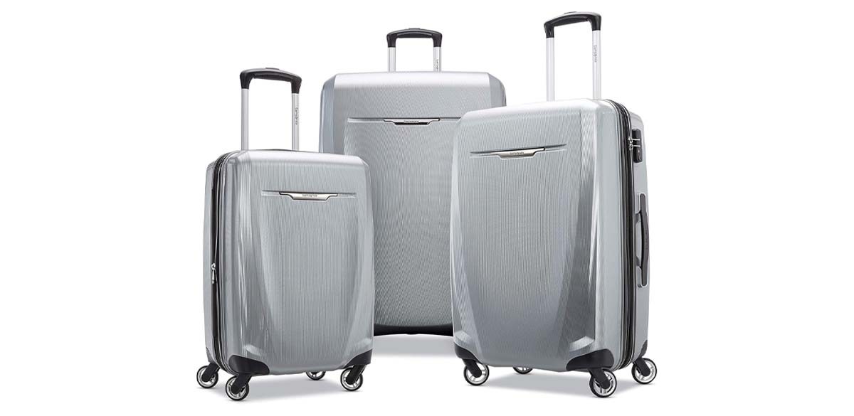 Samsonite Winfield 3 DLX Hardside Expandable Luggage with Spinners, Silver, 3-Piece Set Samsonite Winfield 3 DLX Hardside Expandable Luggage with Spinners, Silver, 3-Piece Set