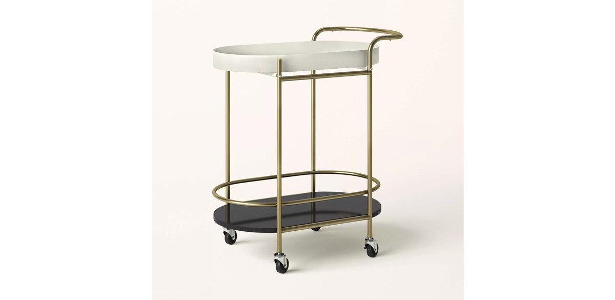 Bar Tray Top Serving Cart Cream-Gold - kate spade new york x Target
