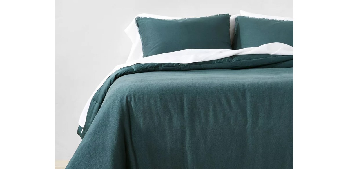 Casaluna Heavyweight Linen Blend Comforter &amp; Sham Set