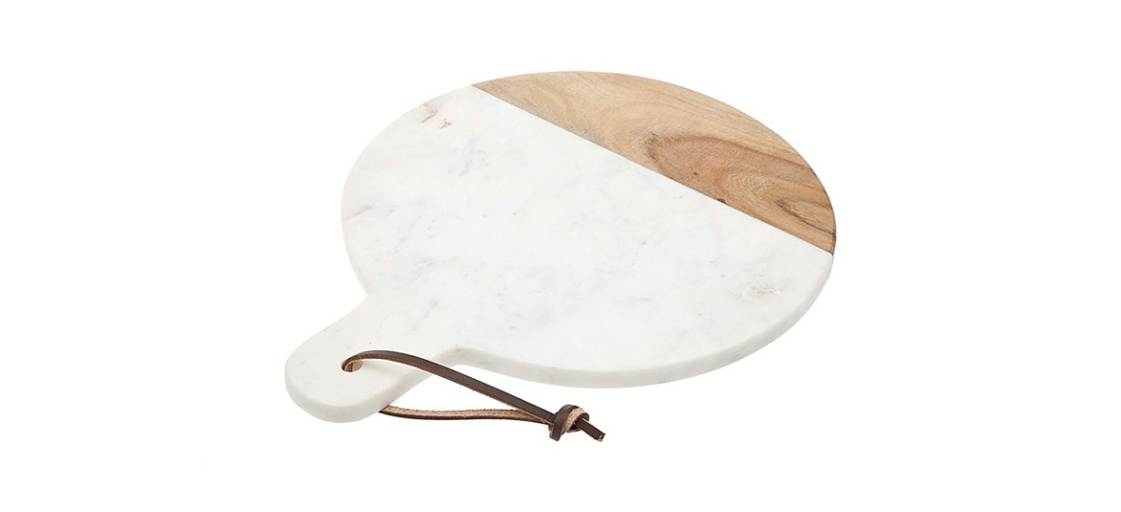 best Godinger Marble and Wood Round Cheese Board