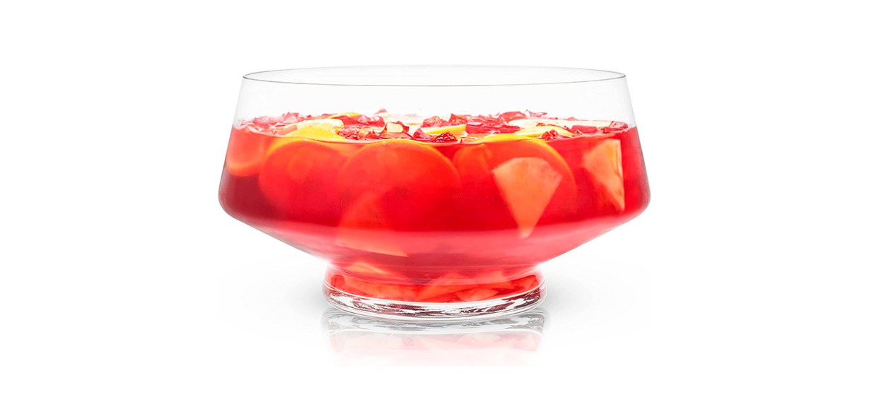 Best Viski Footed Glass Punch Bowl