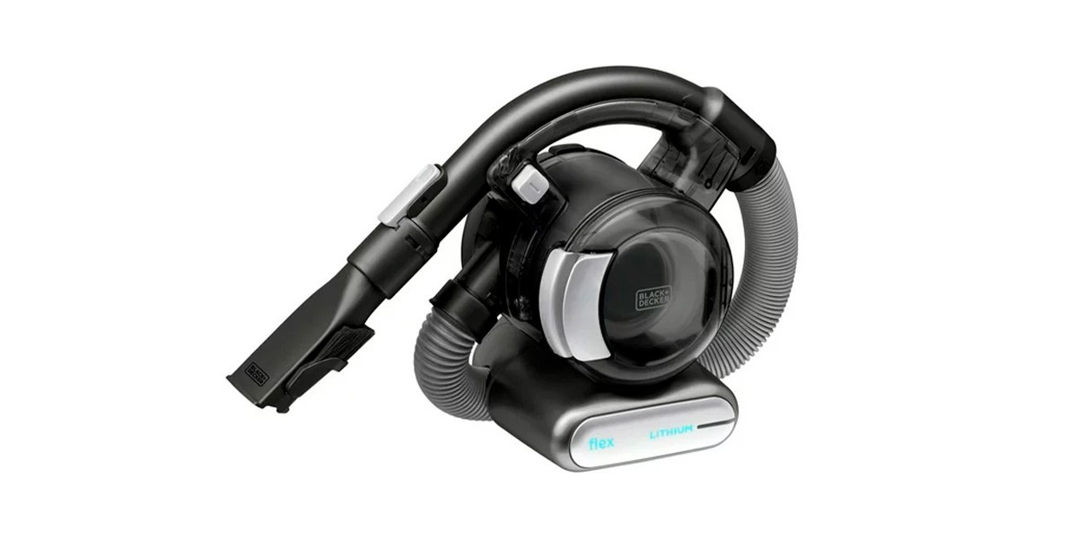 Black and Decker Dustbuster Flex MAX Cordless Hand Vacuum on white background