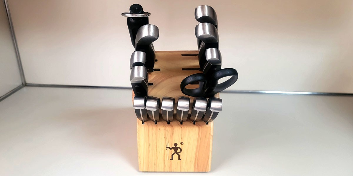 Henckels Premium Quality 15-Piece Knife Set on kitchen counter