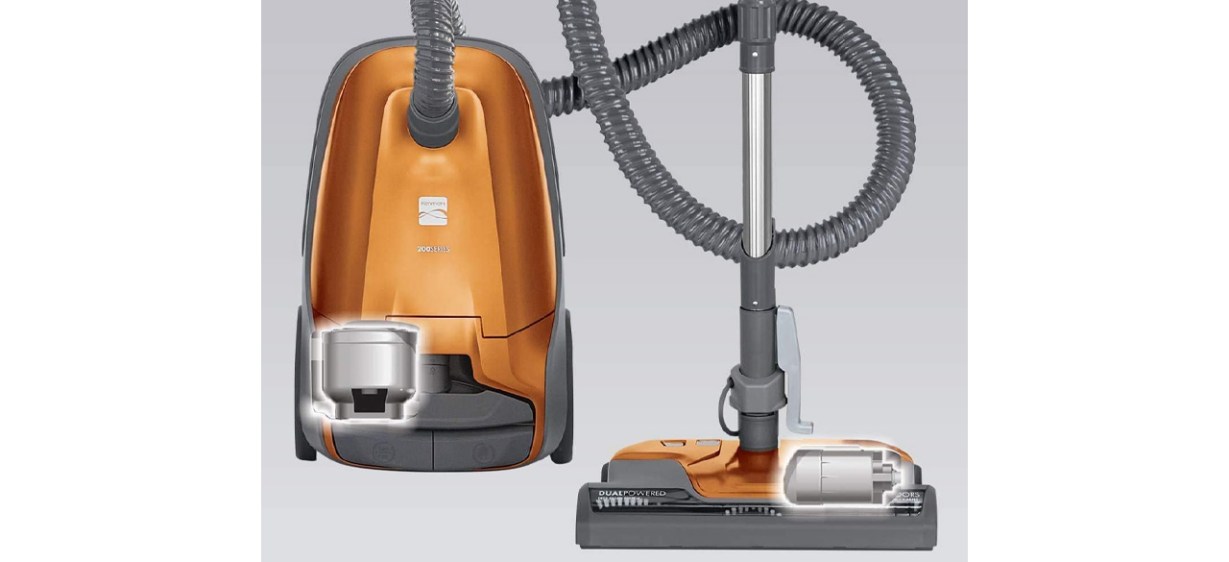 Orange Kenmore 81214 200 Series on gray background