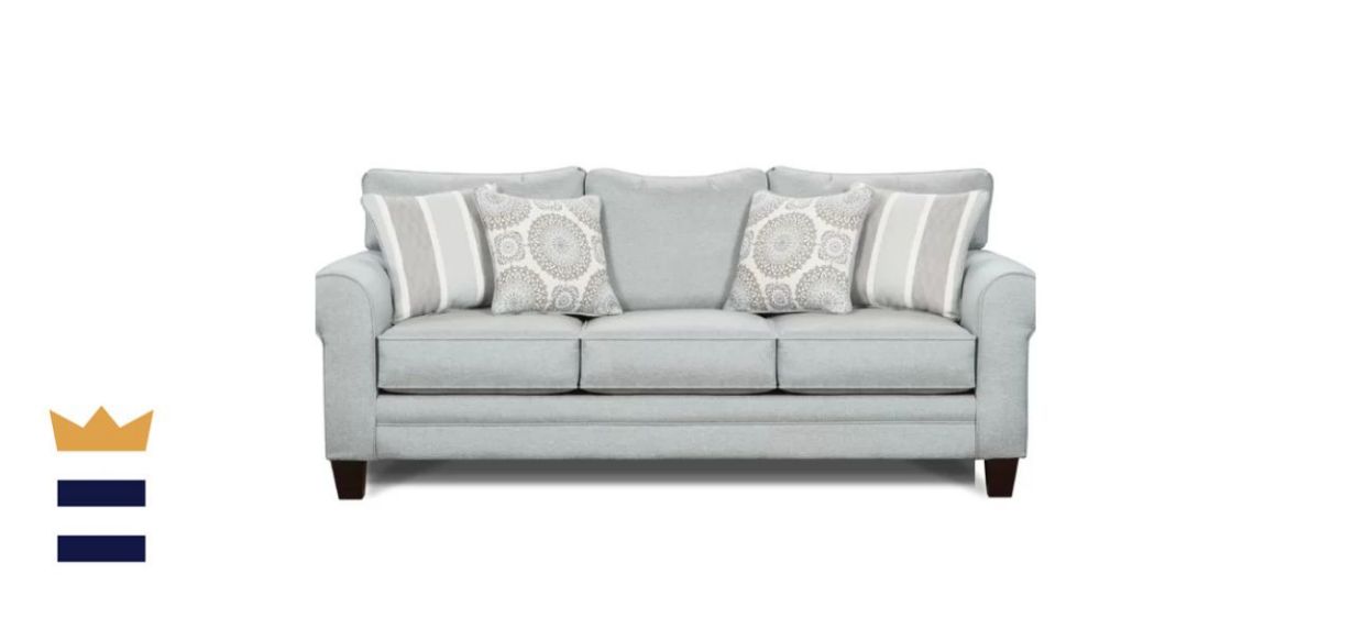 Lark Manor Edison Park 88-inch Rolled Arm With Reversible Cushions