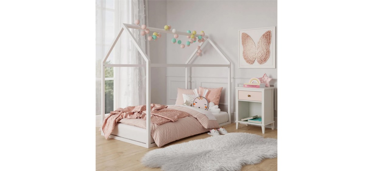 Little Seeds Skyler Metal Montessori House Bed