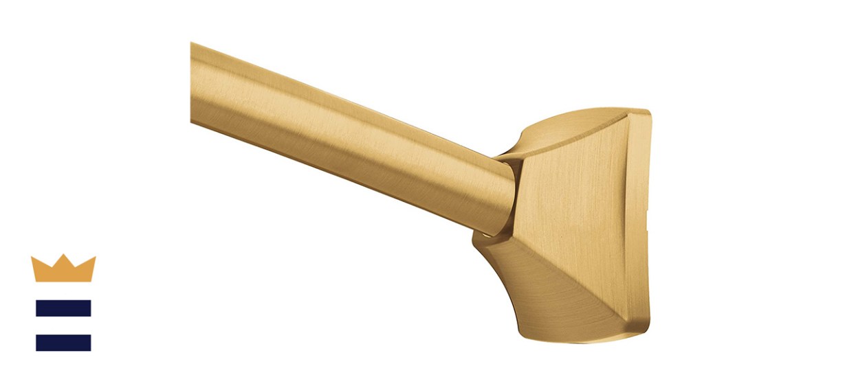 Moen Curved Shower Rod In Brushed Gold