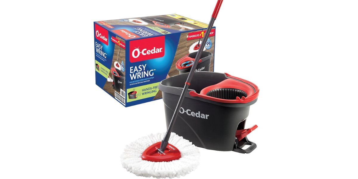 O-Cedar EasyWring Microfiber Spin Mop and Bucket