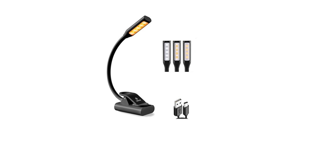 Vekkia Amber Rechargeable 9LED Eye-Care Book Light