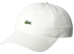 Lacoste Little Croc Twill Adjustable Leather Strap Hat