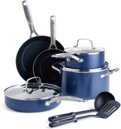Blue Diamond Cookware Cookware Pots and Pans Set, 10 Piece