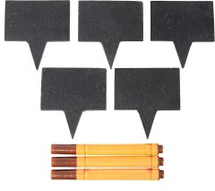 Bambusi Cheese Marker Slates with Chalk Markers