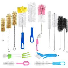 Zannaki Food-Grade Multipurpose Brush Set, 15 Pieces