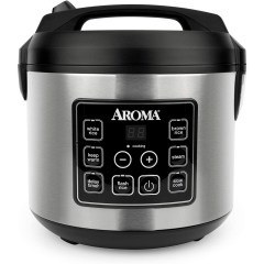 Aroma Housewares 20-Cup Cooked (10-Cup Uncooked) Digital Rice Cooker, Slow Cooker, and Food Steamer