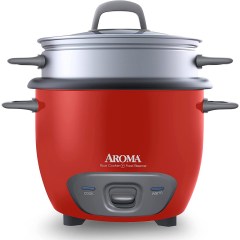 Aroma Housewares 6-Cup (Cooked) (3-Cup Uncooked) Pot Style Rice Cooker and Food Steamer