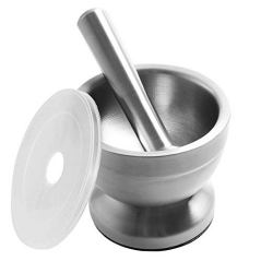 Bekith Brushed Stainless Steel Mortar and Pestle