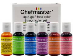 ChefMaster Liqua-Gel Food Color 6 Neon Color Set