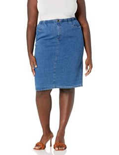 Chic Classic Collection Stretch Denim Skirt