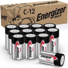 Energizer MAX C Batteries Premium Alkaline Batteries: 12-Pack