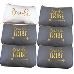 Heather & Willow Bride Tribe Canvas Cosmetic Bag