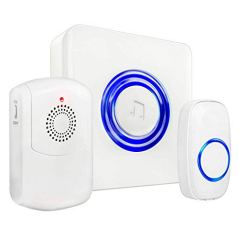 SadoTech Flashing Wireless Doorbell with Portable Vibrating Receiver