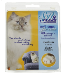 Soft Claws 40 Feline Nail Caps and Adhesive