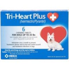 Tri-Heart Plus Chewable Tablets for Dogs, up to 25 Pounds