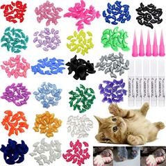 VICTHY Soft Cat Nail Caps, 100 pieces