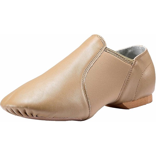 Dynadans Women&#039;s Leather Upper Slip-on Jazz Shoes