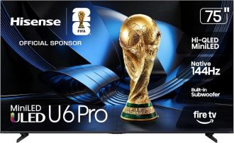Hisense 75" U6 Pro Series Mini‑LED ULED 4K UHD HDR Smart Fire TV
