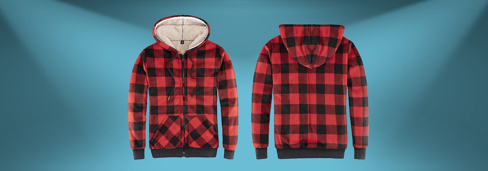 Fleece hot sale flannel hoodie