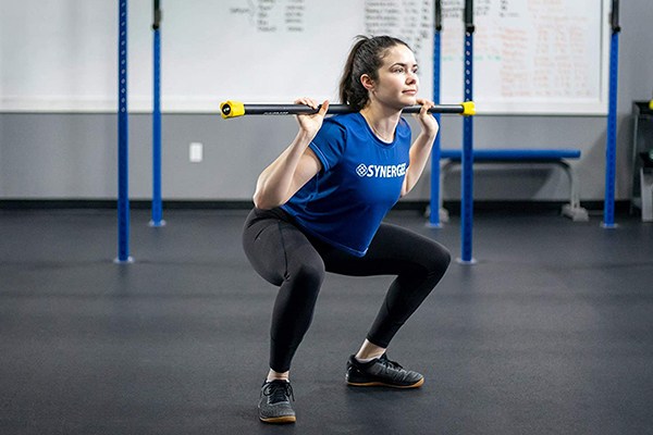 Workout Routine with Weighted Bar