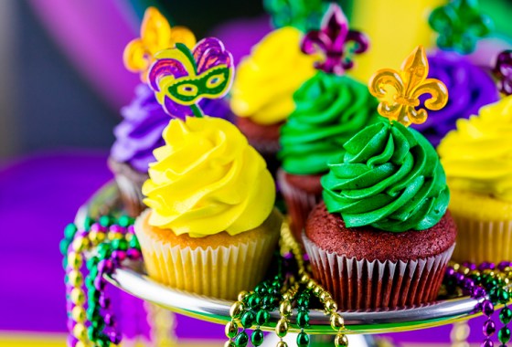 Everything you need for a Mardi Gras party spread