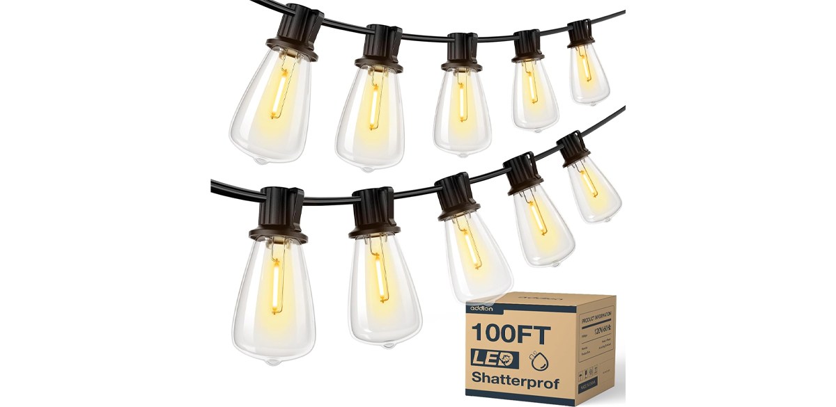 addlon 100FT  LED Outdoor String Lights