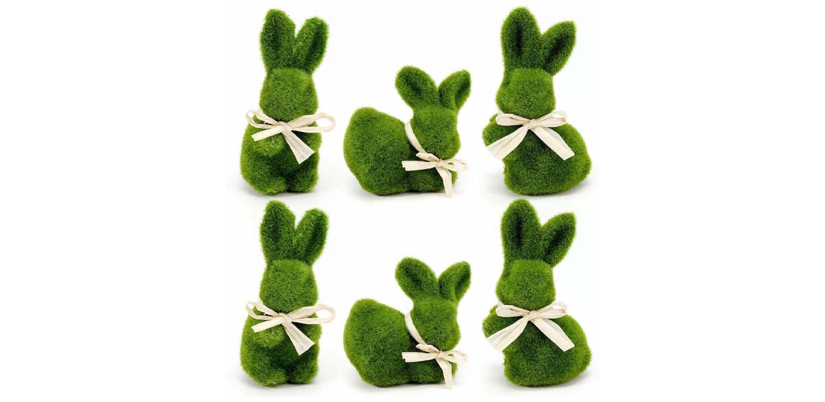 Nature Vibe 5 Inches Moss Easter Bunny Home Decor