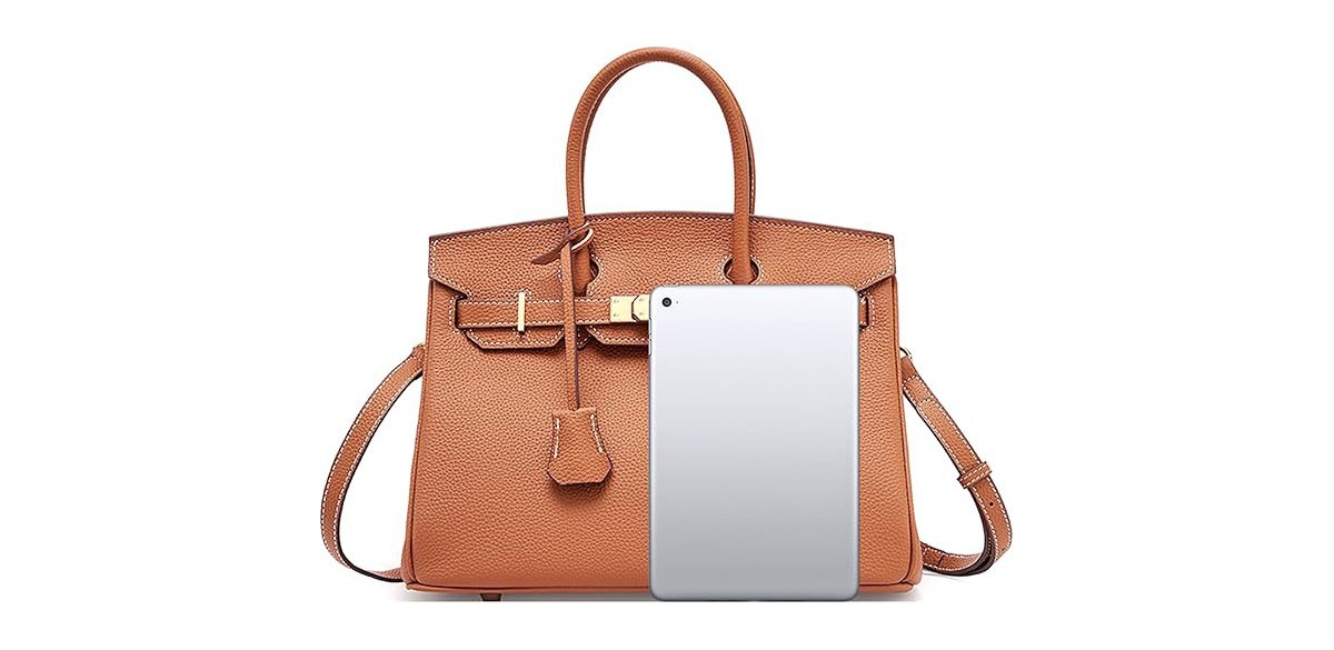 OEIPSMK Large Genuine Leather First Layer Cowhide Handbag