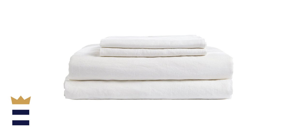 100% Stone Washed French Linen Bed Sheets by the Sijo Store