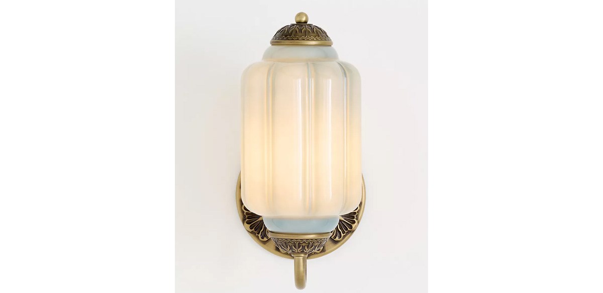 The Eloise Scallop Milk Glass Sconce Wall Light