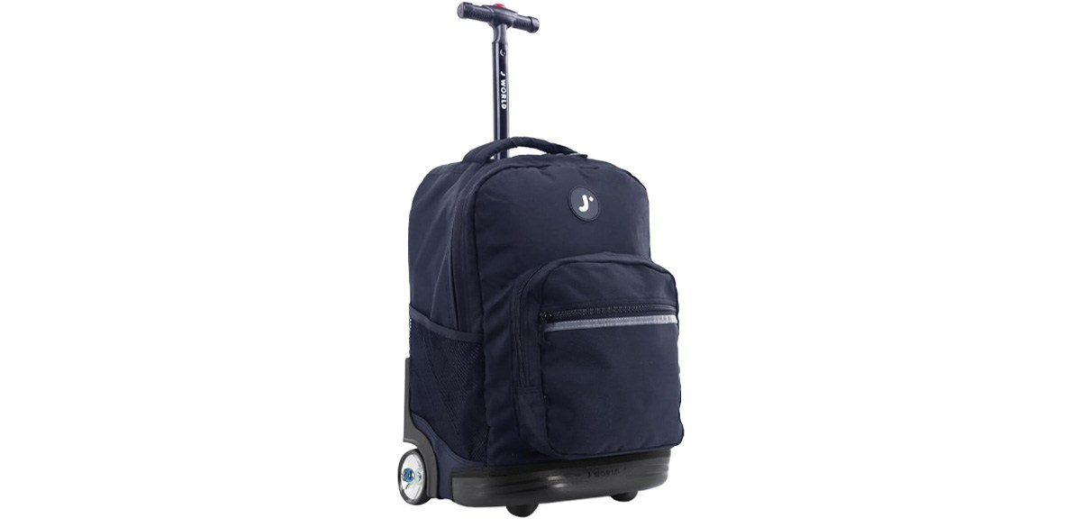J World New York Sunrise Rolling Backpack