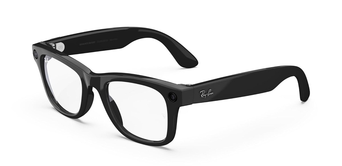 Ray-Ban Meta (Gen 1), Wayfarer, Shiny Black Smart AI Glasses