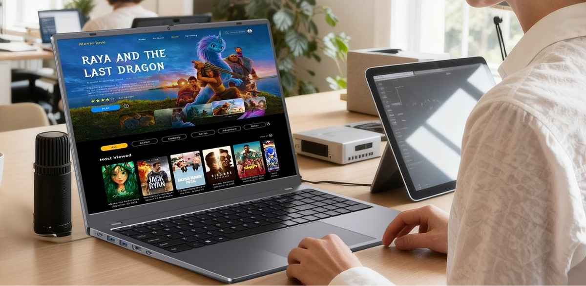 RNRUO 15.6 inch Windows 11 Laptops New Intel 6500Y