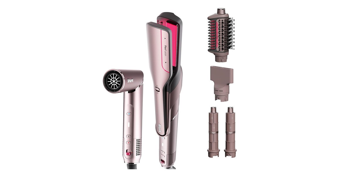 Shark FlexFusion Hair Straightener &amp; Powerful Hair Dryer with Fusion Hair Brush