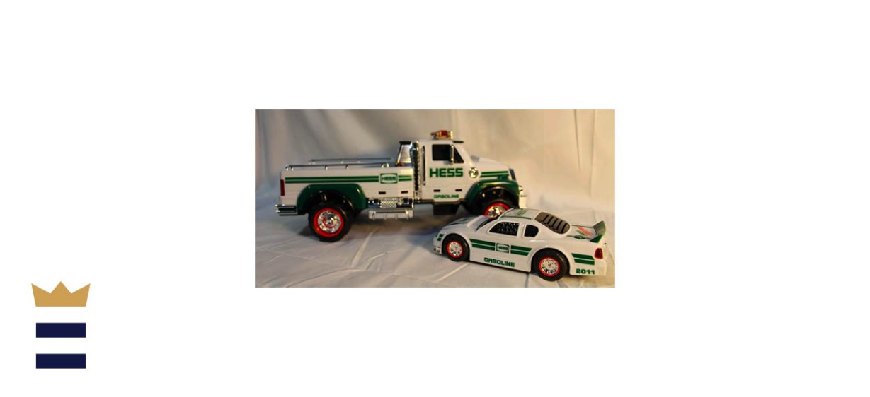 2011 Hess toy truck and race car