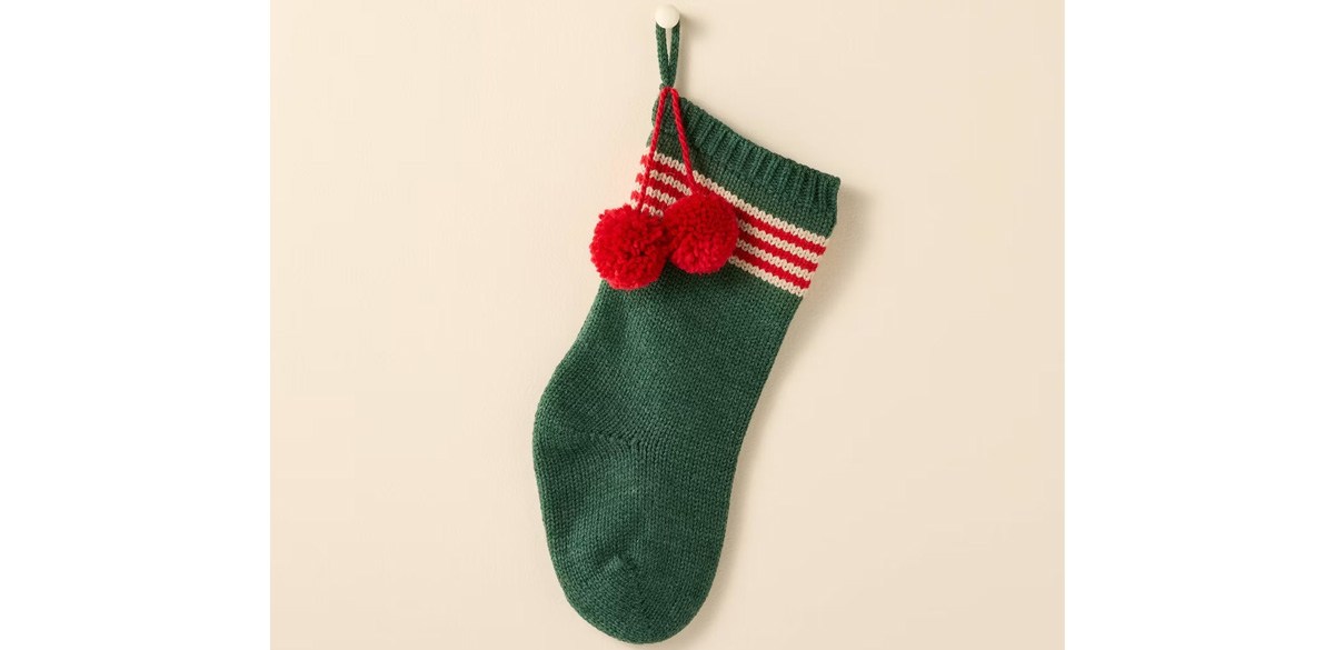 20in Vintage Stripe Knit Stocking - Hearth &amp; Hand with Magnolia