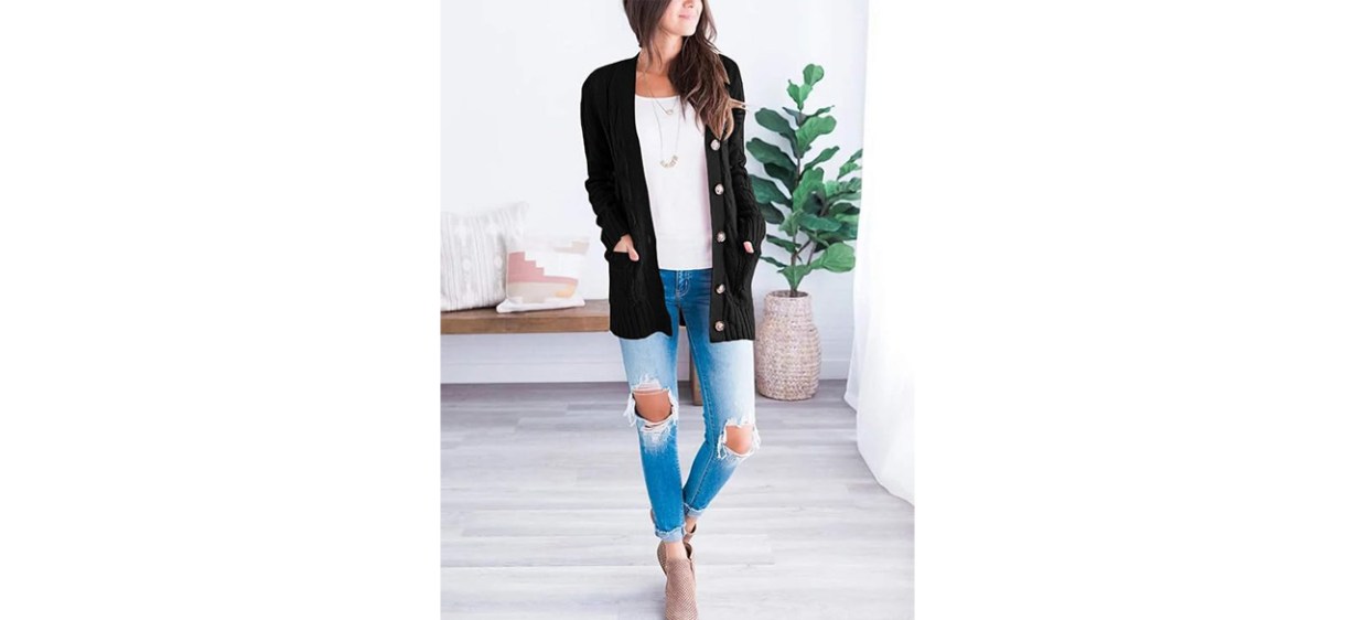 PRETTYGARDEN Women's Open-Front Cardigan